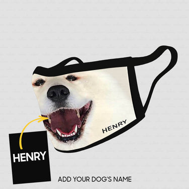 Personalized Dog Gift Idea - Samoyed With Opened Mouth For Dog Lovers - Cloth Mask